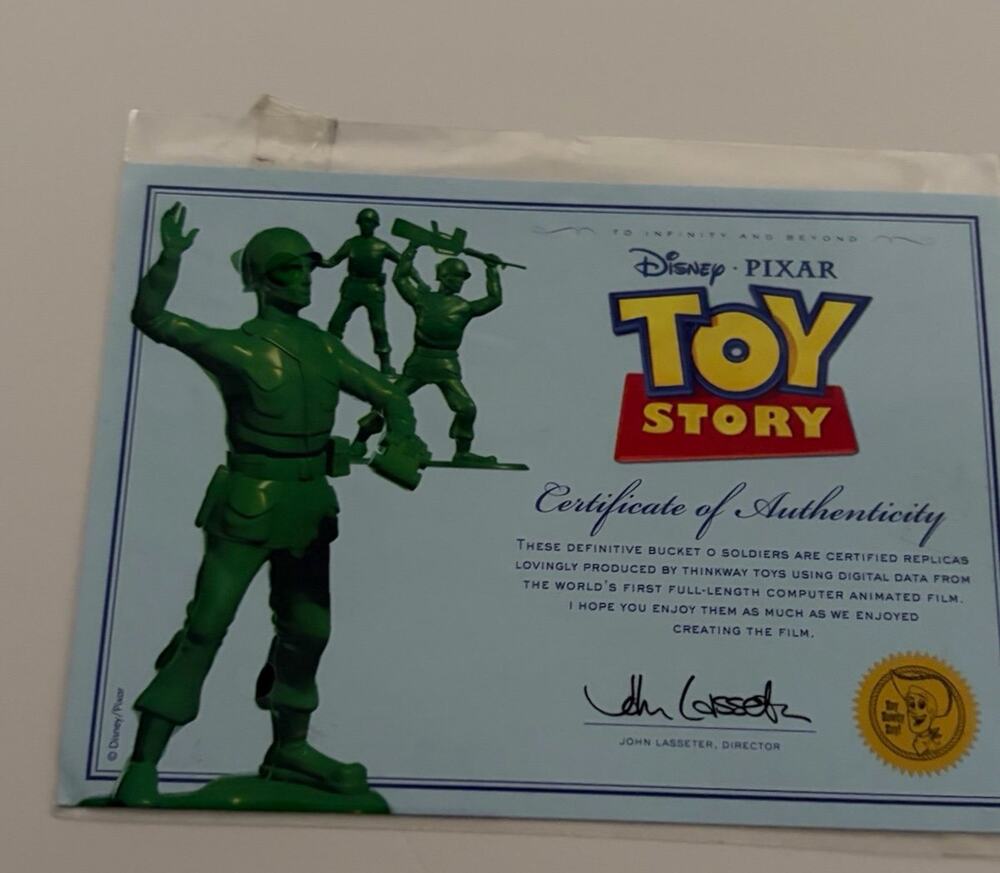 Toy Story Thinkway Certificate of Authenticity ONLY (Little Green Men 2009)